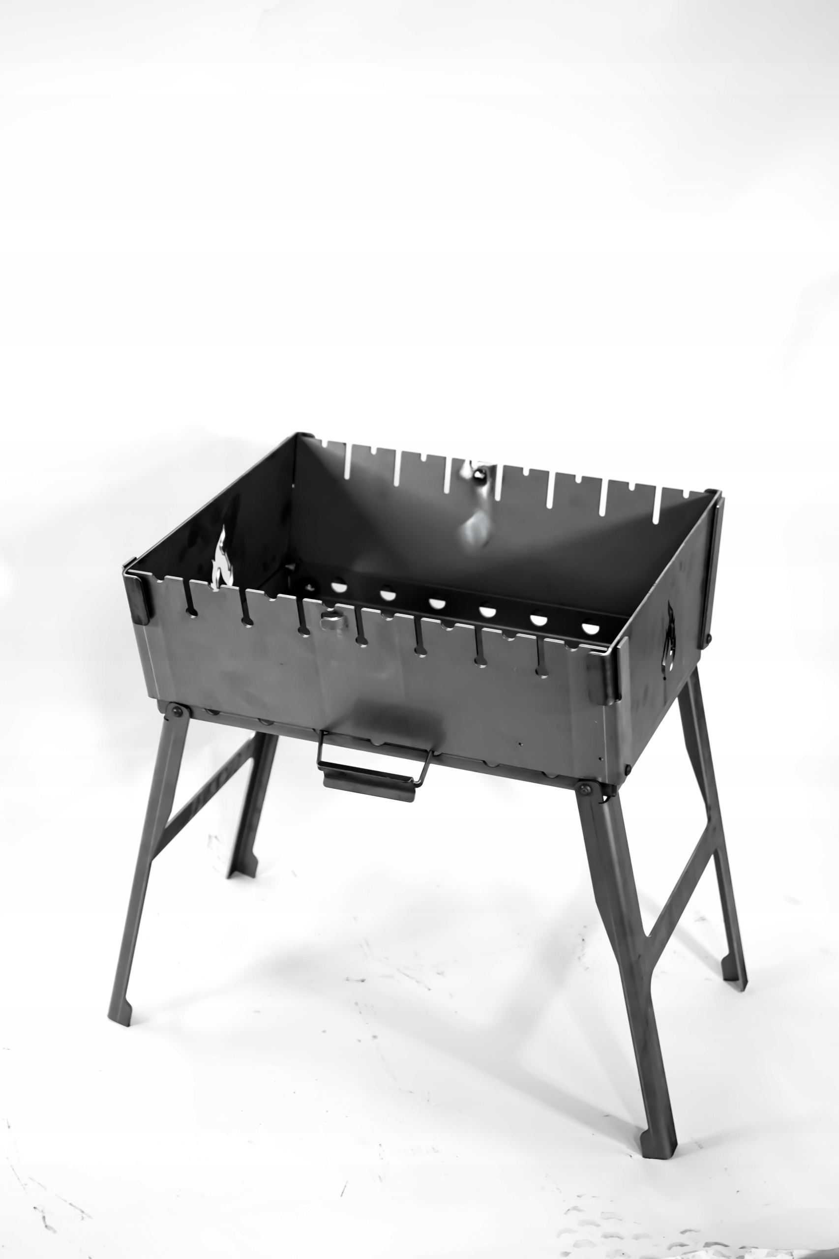 Mangal Grill Walizka Na 8 Szpikulec Składany Węglowy Metal 2mm Solidny