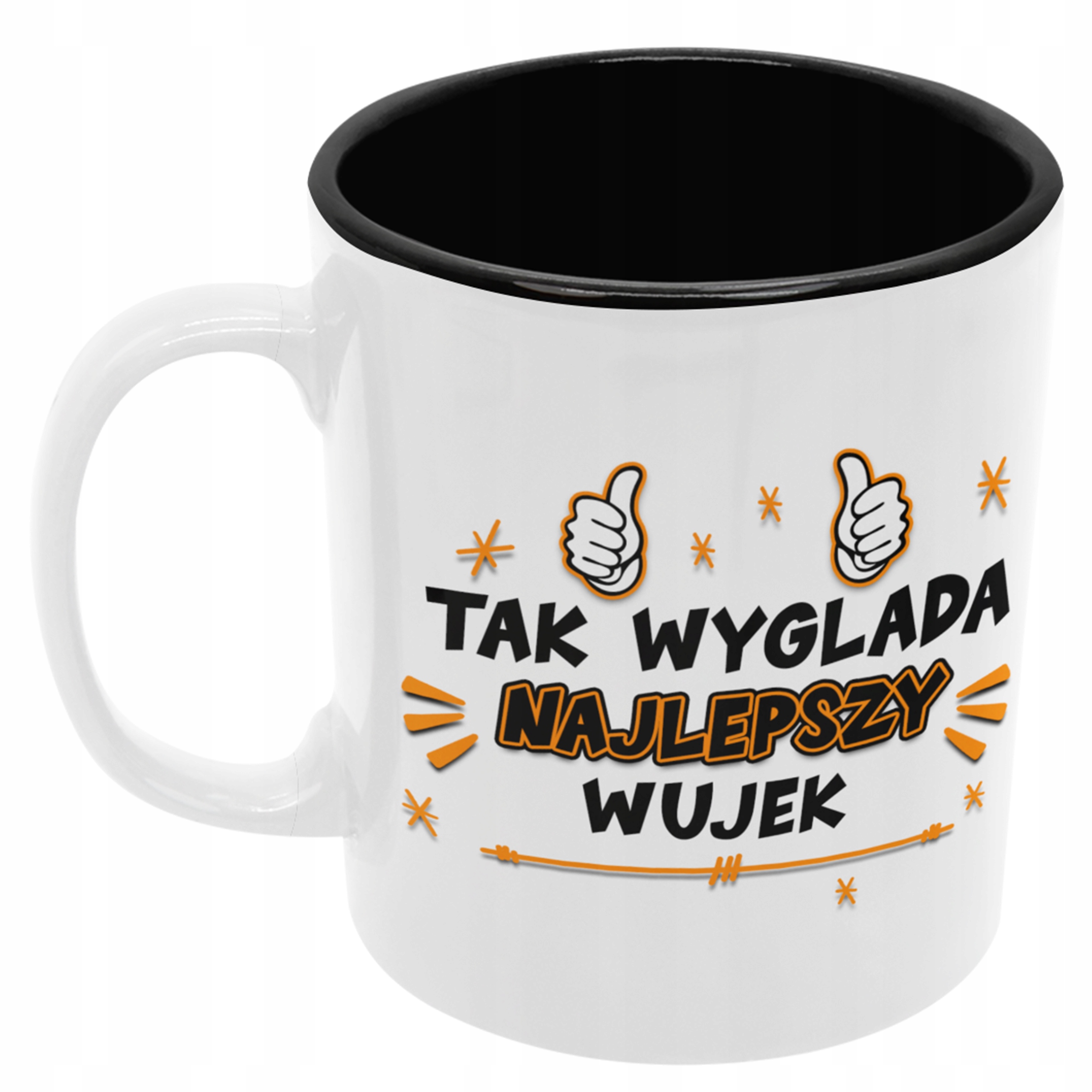 

Kubek Wujek dla wujka czarny środek