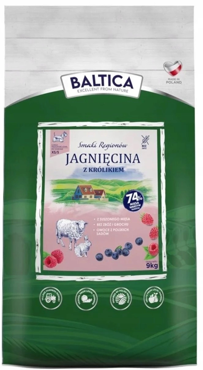 Baltica Smaki Regionów Jagnięcina z królikiem M/L 9kg
