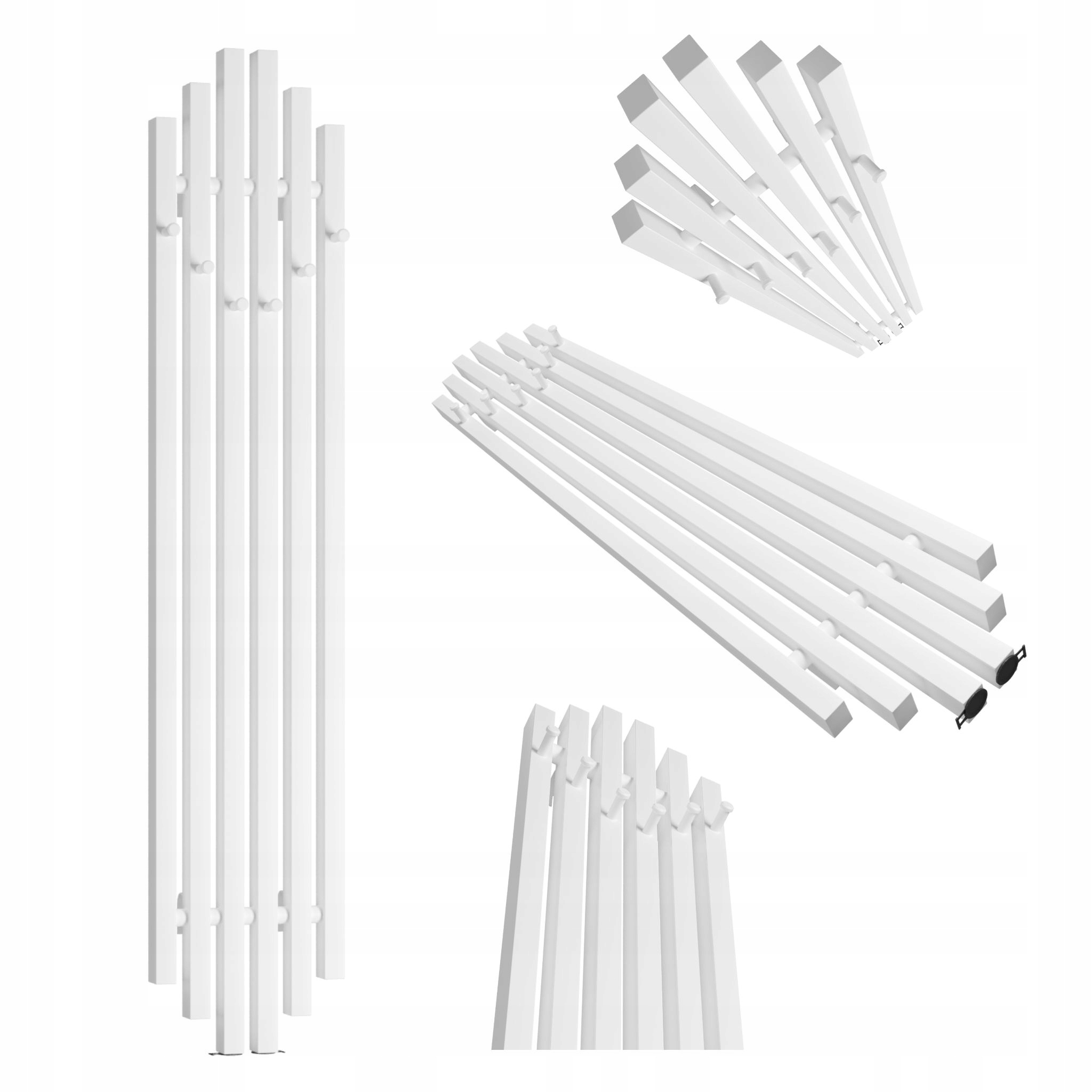 Dekorativní radiátor Bigben Hook 180x28 bílý matný hladký