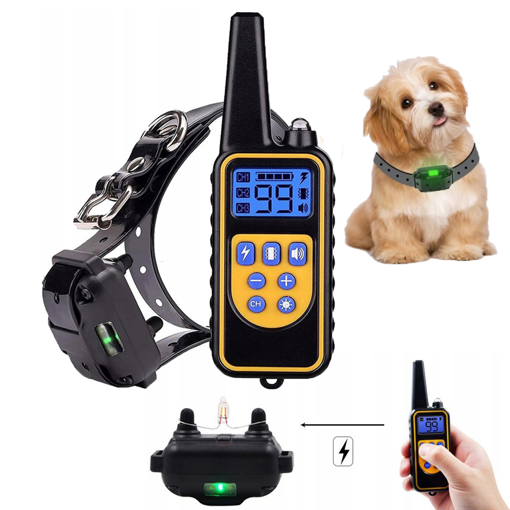 Levně Zařízení Pro Výcvik Psů Dálkově Ovládaný Výcvikový Obojek 800 M, Dálkové Ovládání