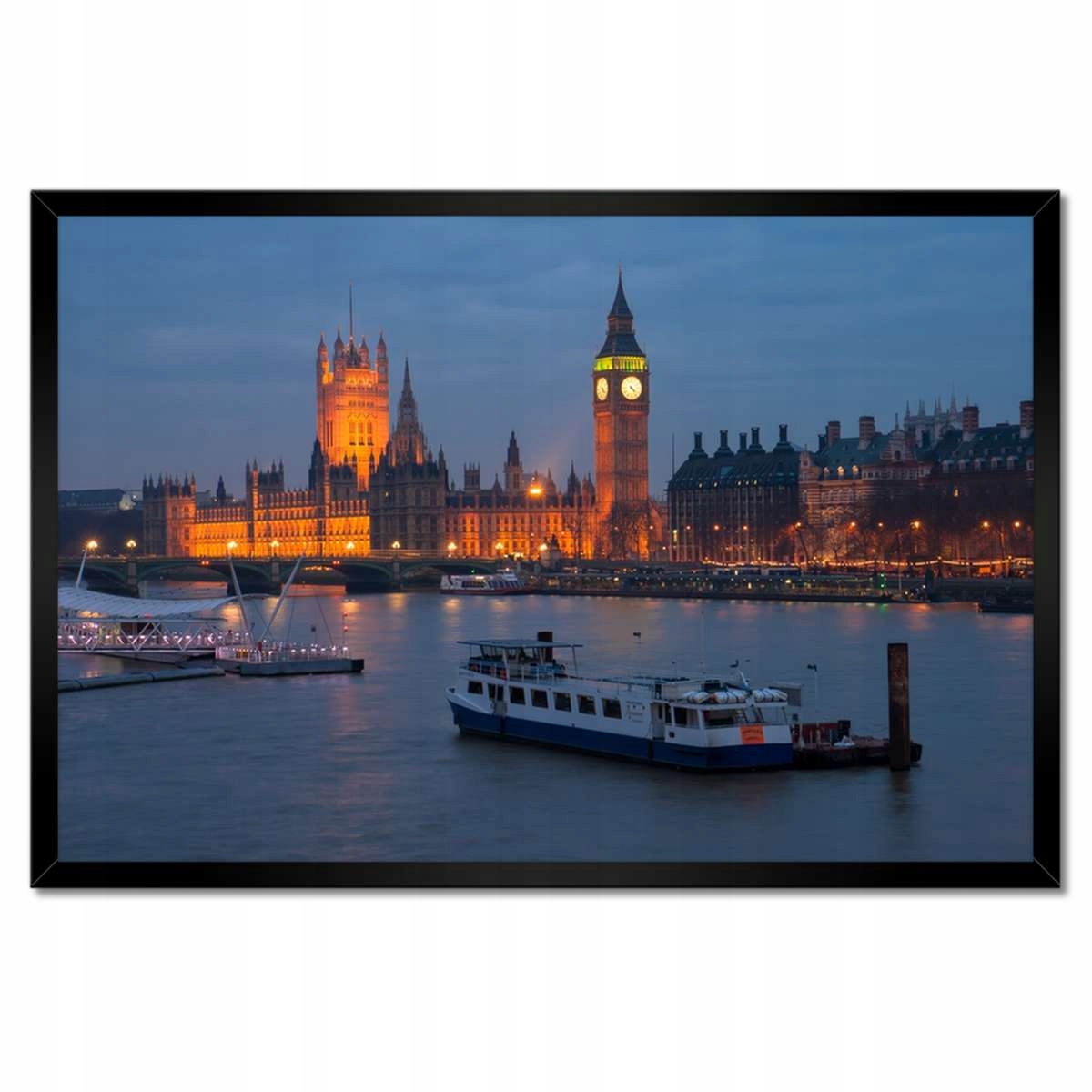 Plakáty v rámu 60x40 Westminsterský palác Noc