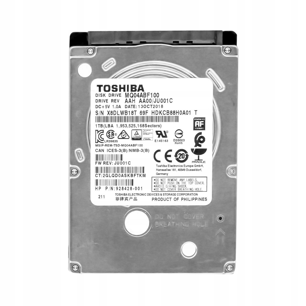 Toshiba 1TB 5,4k 128MB Sata III 2,5'' MQ04ABF100
