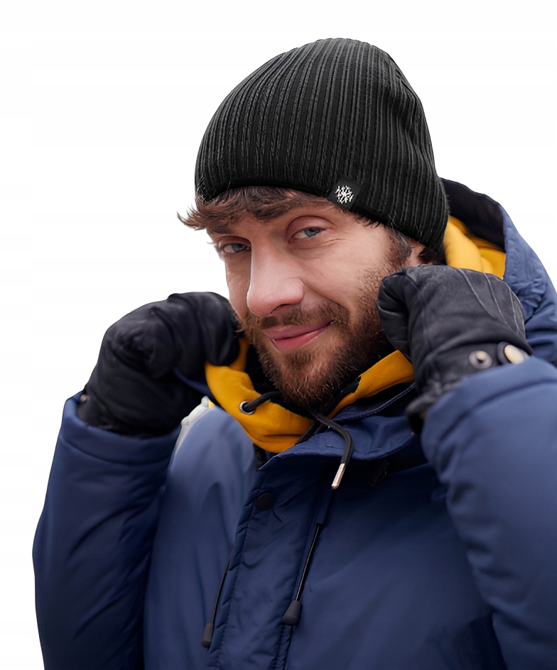 CIEPŁA CZAPKA ZIMOWA MĘSKA DAMSKA UNIWERSALNA DWUWARSTWOWA OCIEPLANA Marka inna