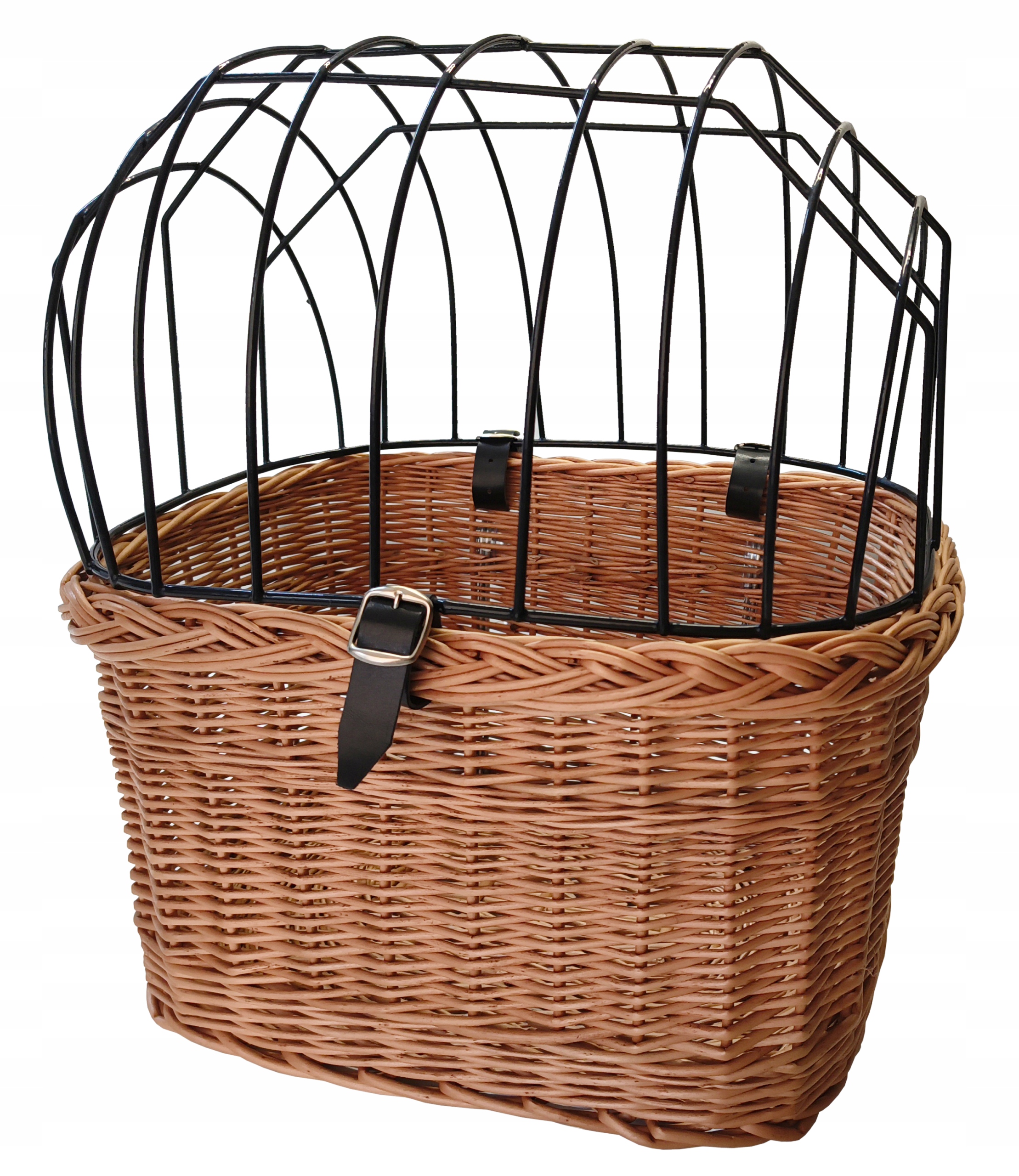 Wiklinowy kosz na rower dla psa Transporter zamykany na kierownicę Jackmar