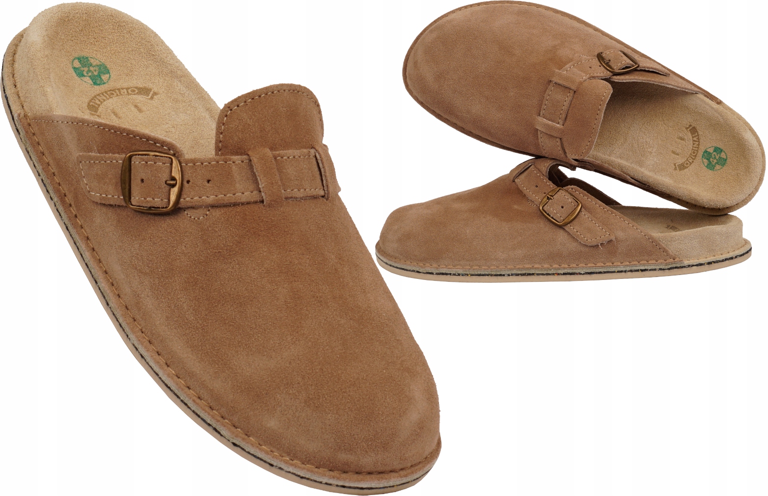 Pánské Pantofle Kožené Fusbety do práce pro domácí školu a chůzi po ulici