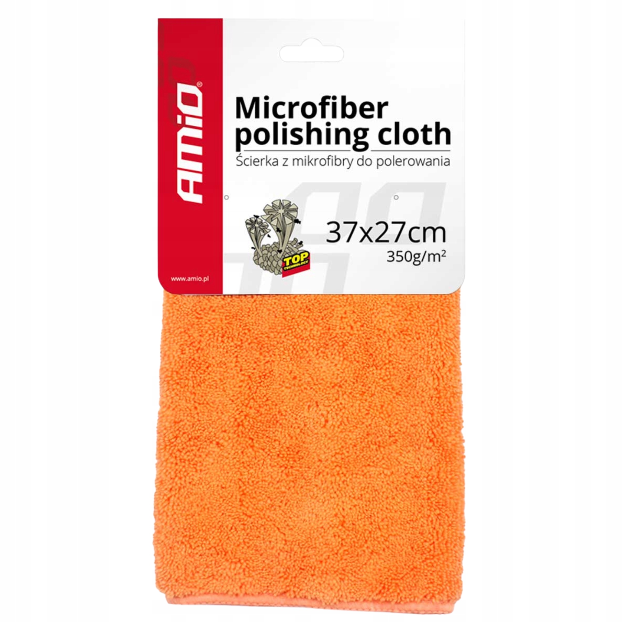 Mikrofibra samochodu ręcznik lakieru auta osuszania Amio 37x27cm 350g/m2