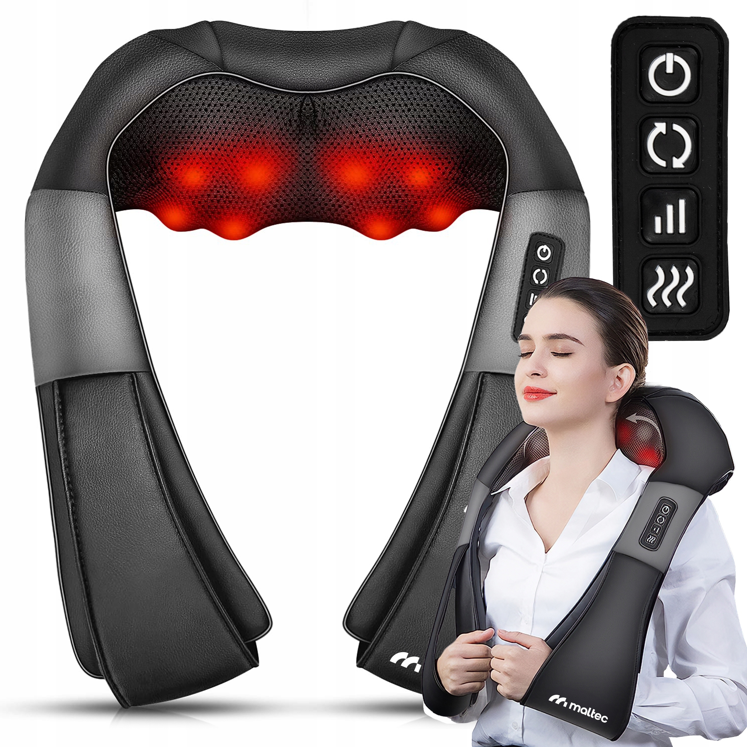Masażer Do Szyi Karku Ramion Pleców Pas Masujący Grzejący Masaż Na Ramiona