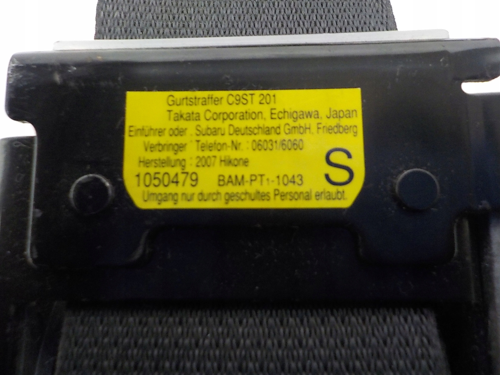 SUBARU IMPREZA III GH Gurten Sicherheits Spanner rechts TK-AH2-ES116