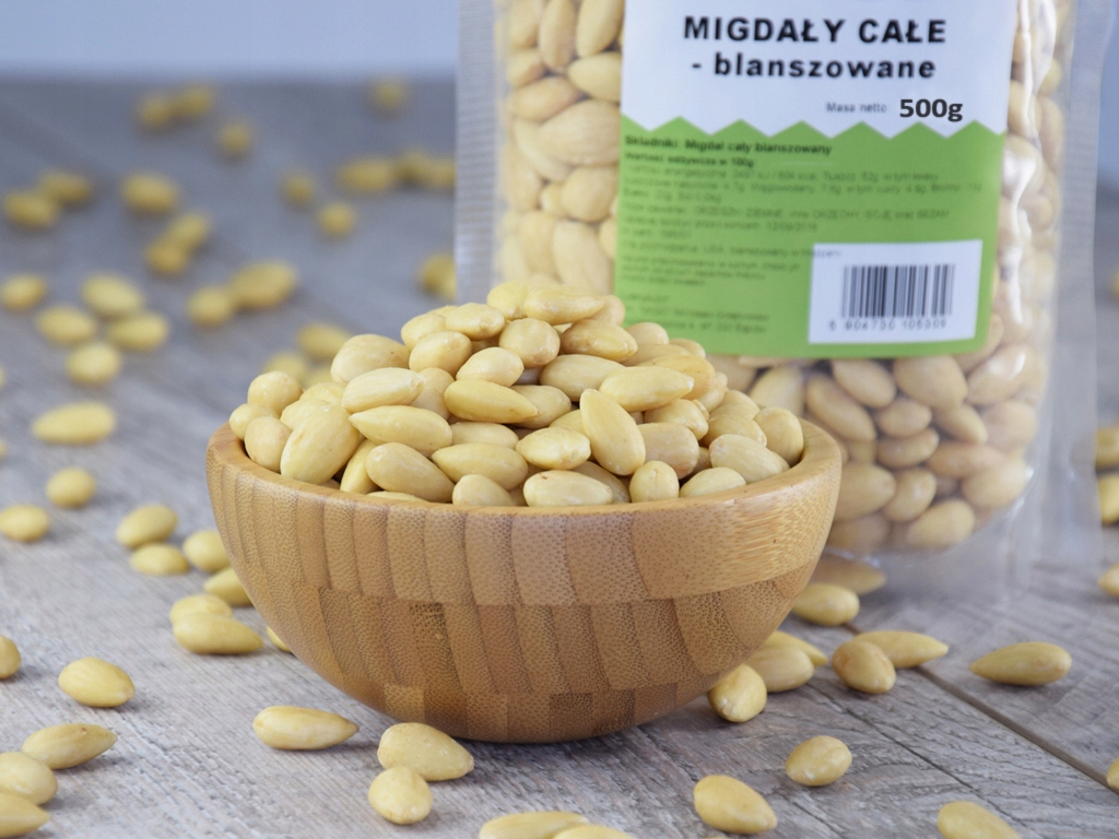 MIGDAŁY BLANSZOWANE - 500g - Naturalne - MIGOgroup Marka MigoGroup
