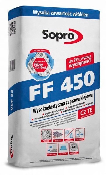 

Elastyczna zaprawa klejowa Ff 450 22,5kg Sopro