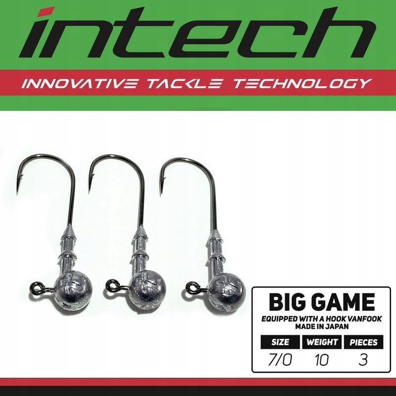 Główka jigowa Intech Big Game Puncher. Haczyk 7/0. Waga 35g (2szt.)
