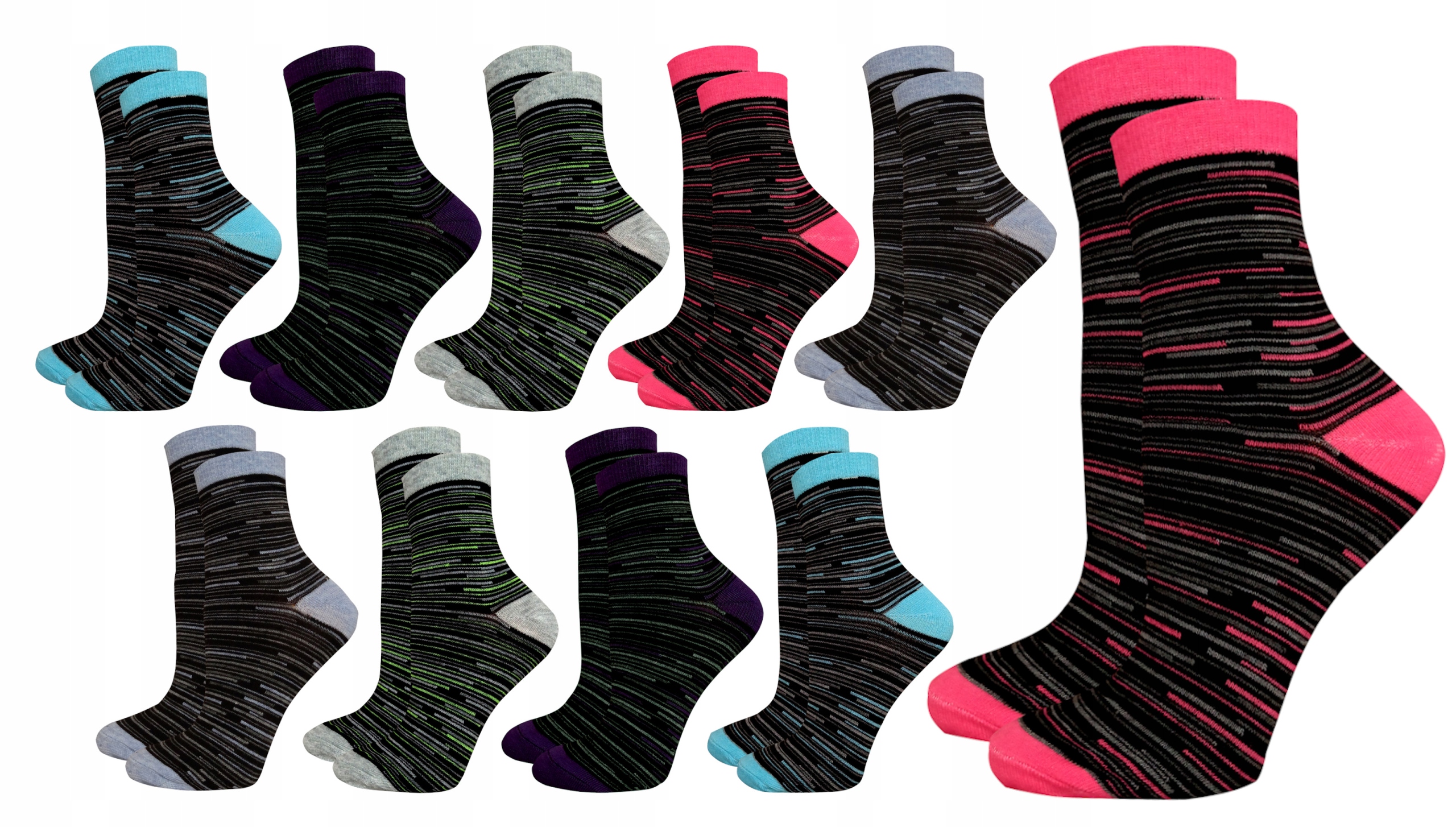 

10x Skarpetki Damskie Skarpety Długie 36-38 Cotton