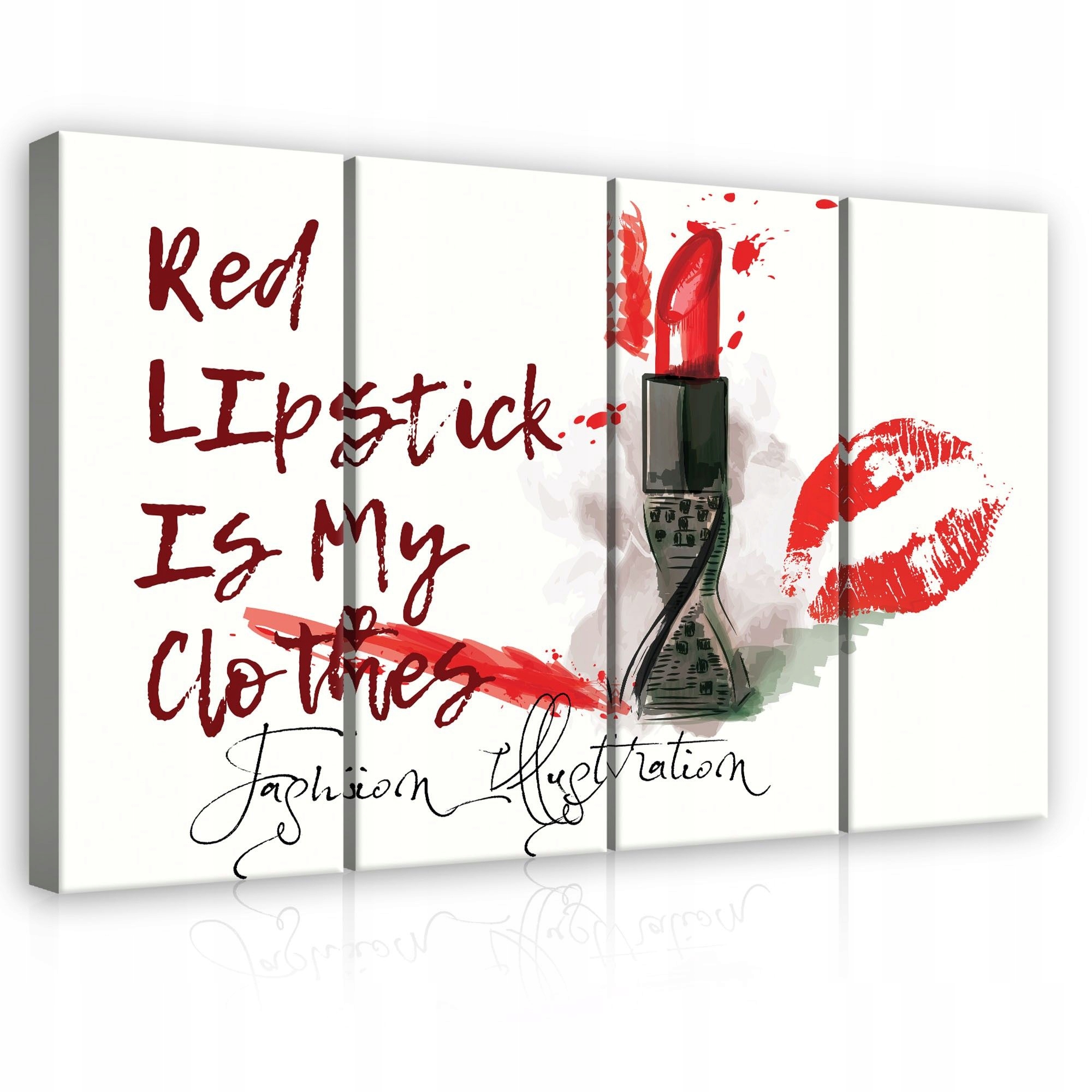 Obraz 120x80 Červený rúž móda štýl ženskosť krása umenie dekor stena