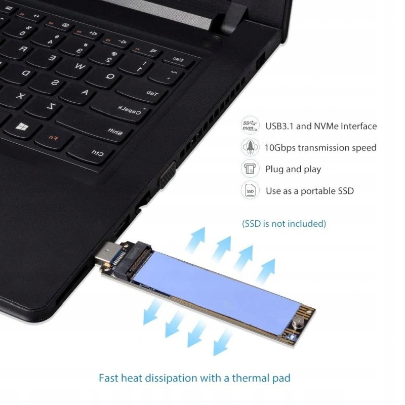 Adapter M.2 NVMe PCIe SSD do USB 3.1 3.0 Producent Inna