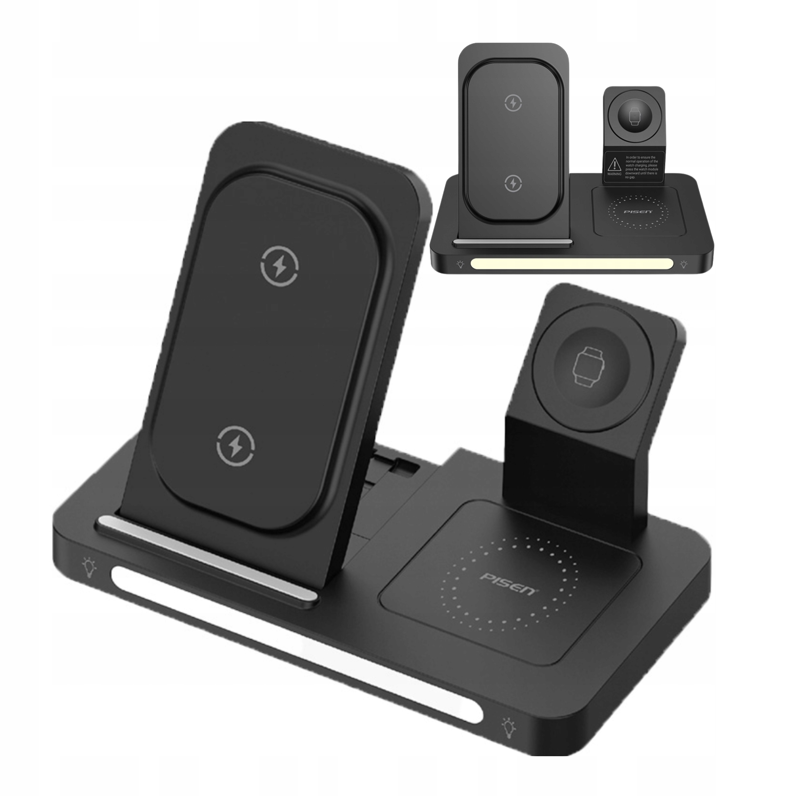 Indukční nabíječka MagSafe 3v1 pro Apple Watch AirPods 15W Pisen