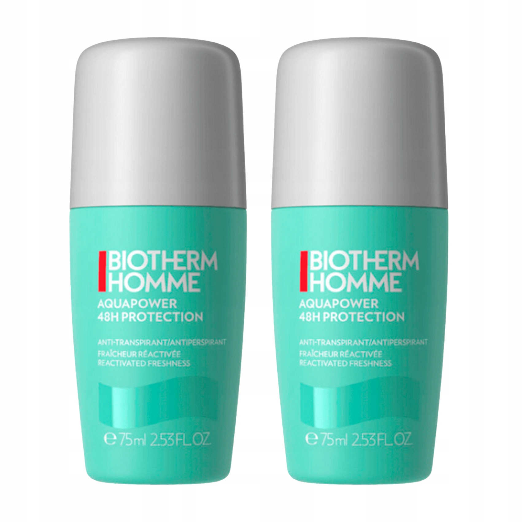 2x Biotherm Aquapower 48H Protection antiperspirant kuličkový 75 ml