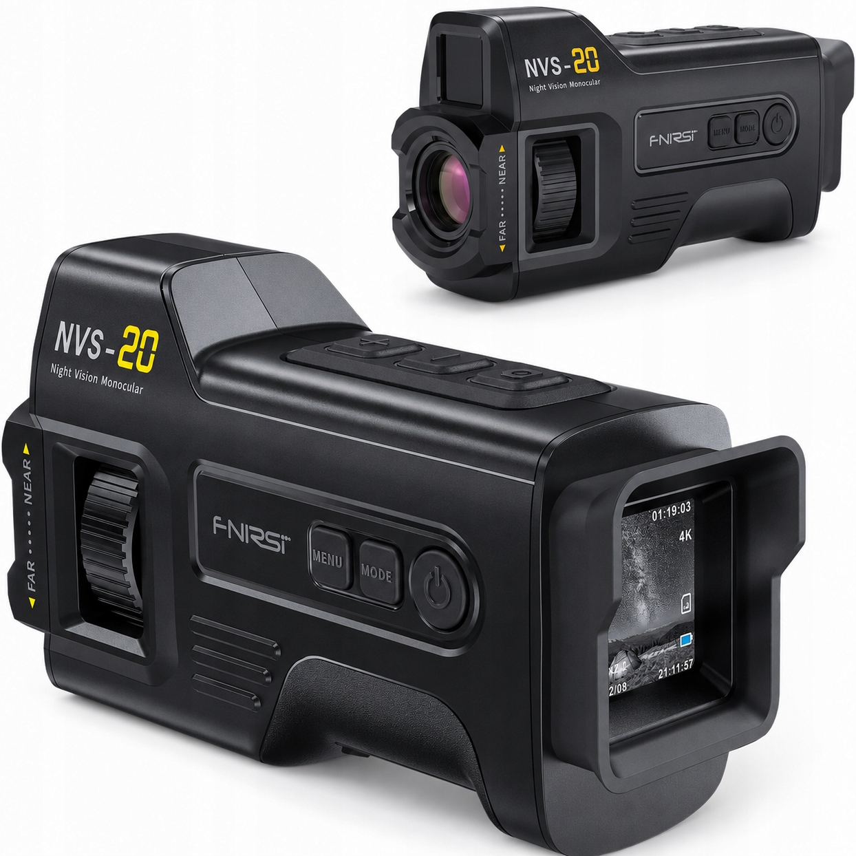 Noční vidění dalekohled pro noční vidění 4K Ir kamera Fnirsi NVS-20 32GB karta