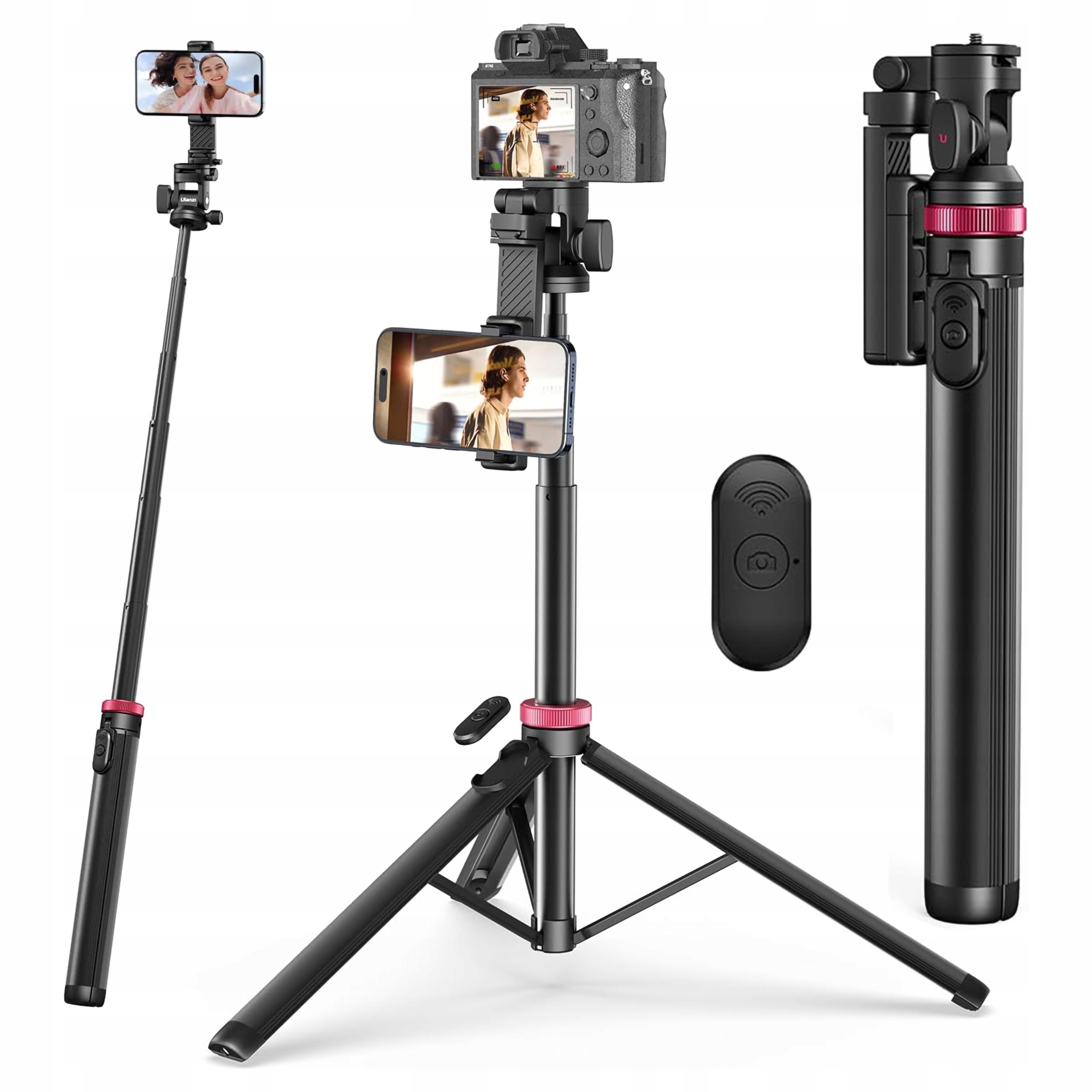 Hliníkový stativ Ulanzi MT-78 pro chytrý telefon a bezzrcadlovku Bt dálkové ovládání