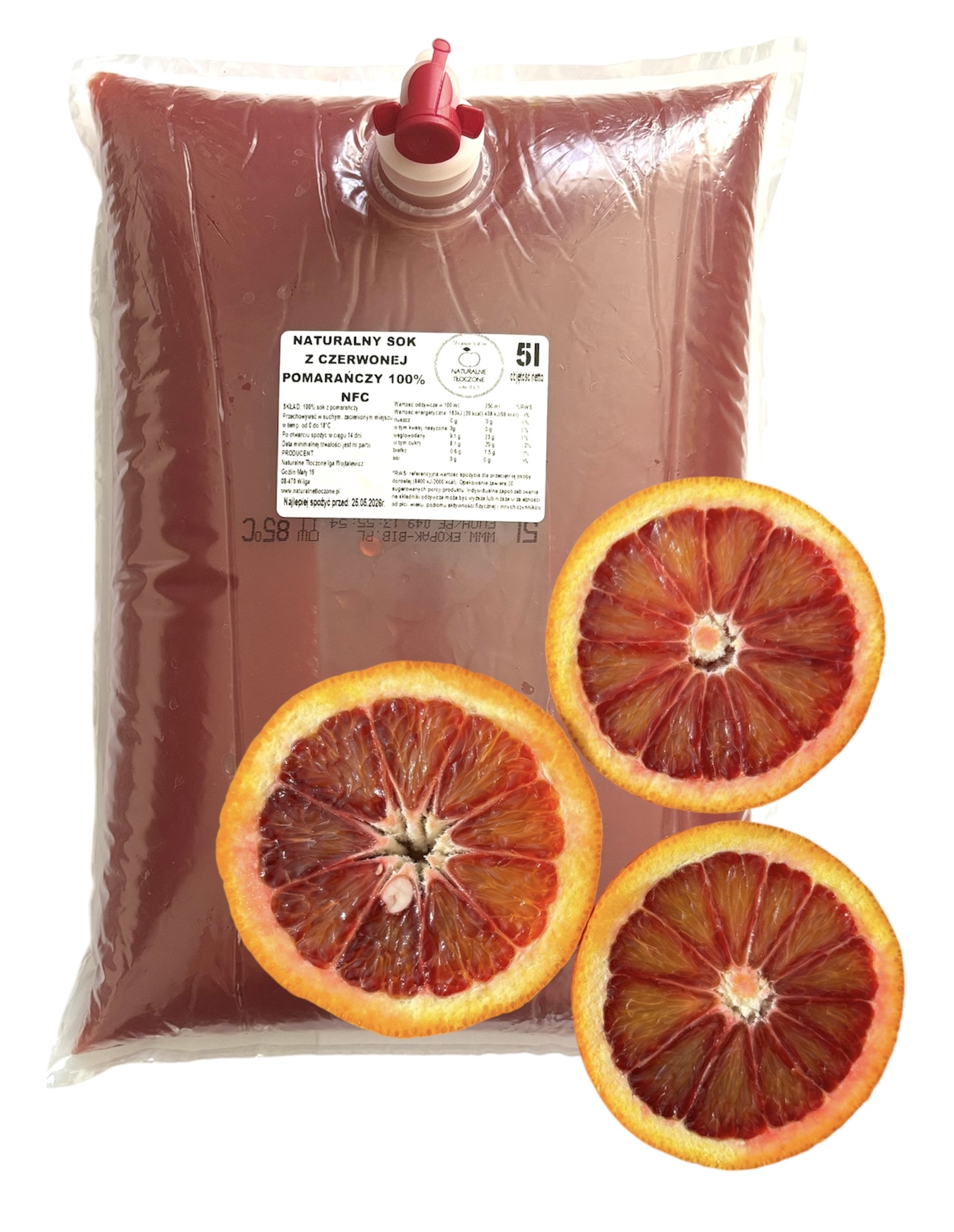 Levně Šťáva z Červeného pomeranče 100% 5 l (lisovaná, Nfc) pomeranč