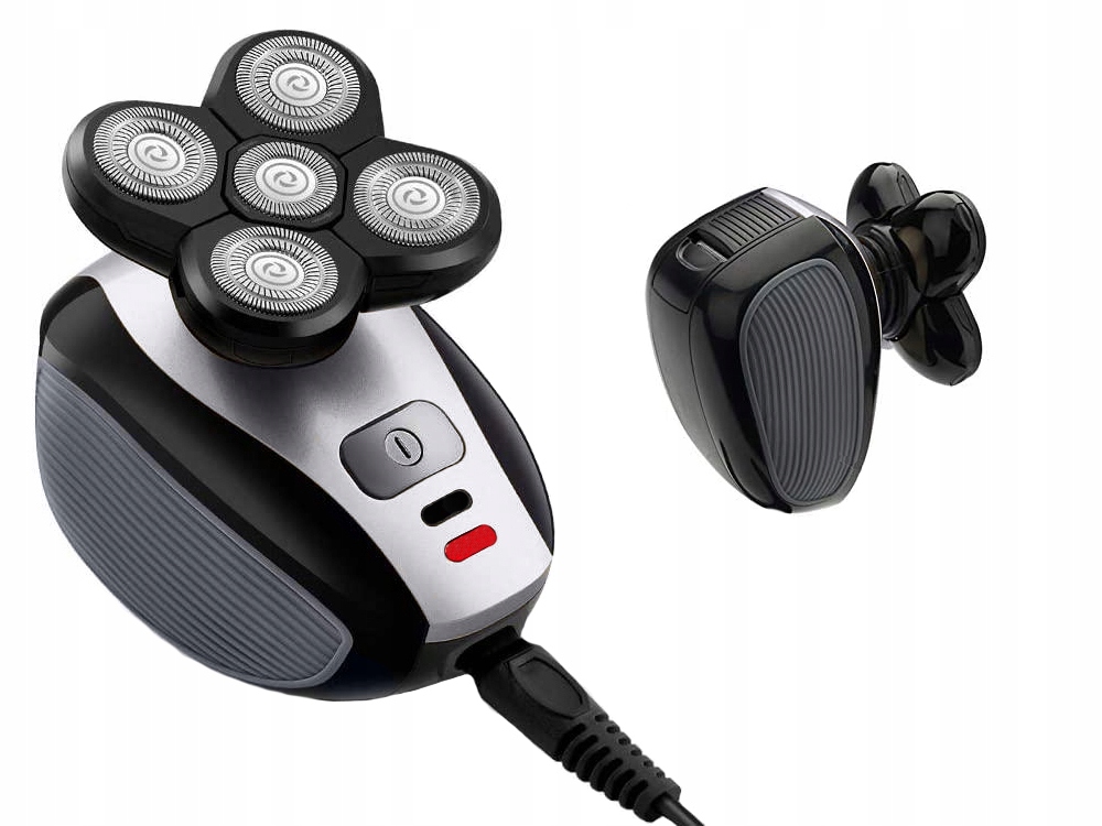 MASZYNKA DO GOLENIA BRODY GŁOWY WŁOSÓW GOLARKA MĘSKA 5 GŁOWIC 4D Zasilanie akumulatorowe