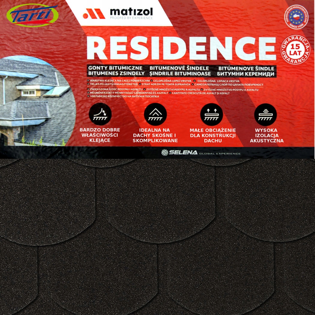 GONT PAPOWY KARPIÓWKA MATIZOL 3,2m2/op GRAFITOWY GRUBY SAMOWULKANIZUJĄCY Marka Matizol