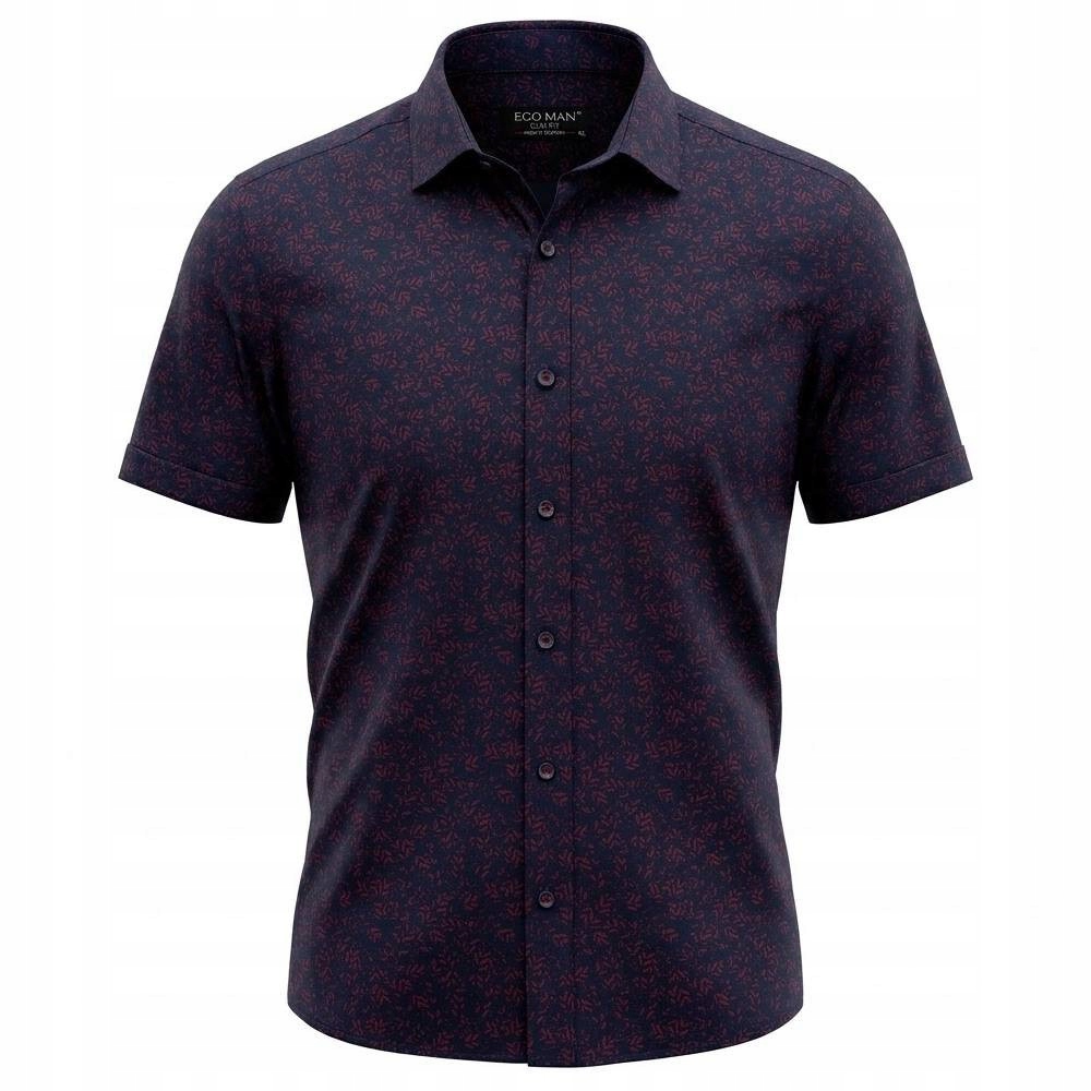 Ego Man košile pánská EKS131-1 slim fit krátký rukáv XXL tmavě modrá
