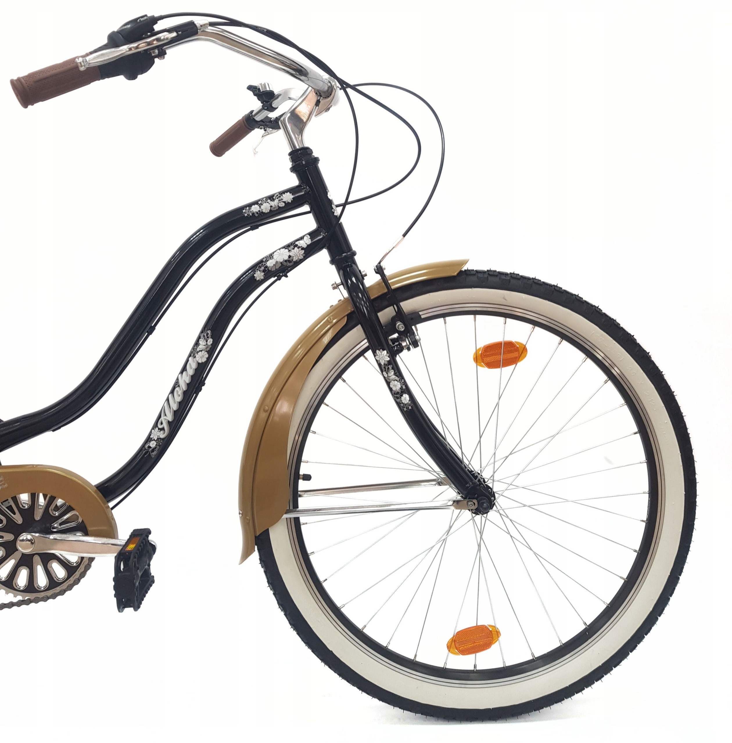 Rower Miejski Damski 26 Beach Cruiser Odblaski Dzwonek Retro Revo Stopka Model Easy Rider 2.0