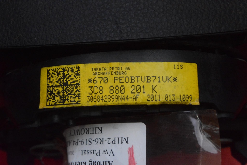 airbag driver´s 3C8880201K VW PASSAT B7 10-15