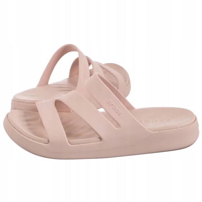 Dámské boty Nazouváky Crocs Gateway Strappy Quartz 209587-6UR Béžové
