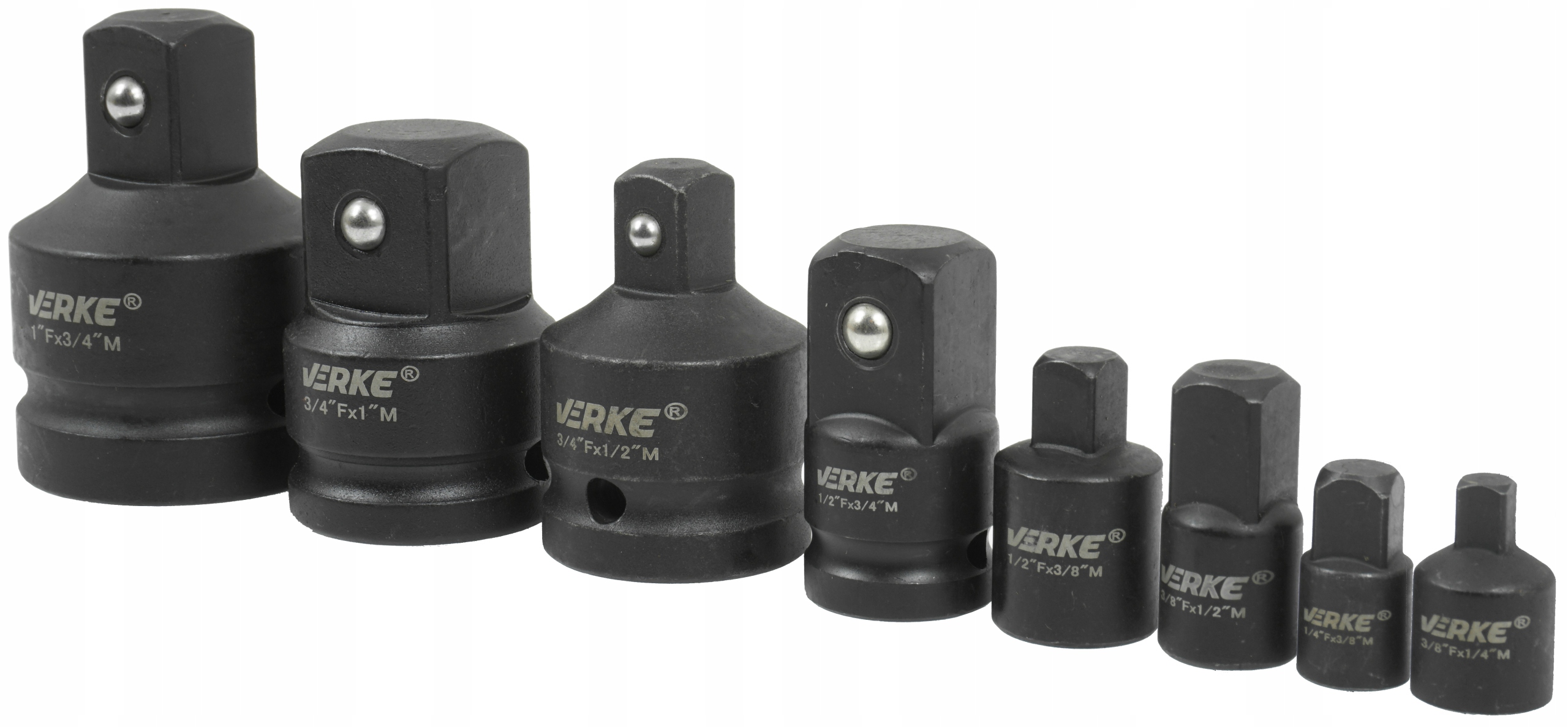 REDUKCJE UDAROWE ADAPTERY NASADKI 1/4 1/2 3/4 3/8 ZESTAW REDUKCJI UDAROWYCH Marka Verke