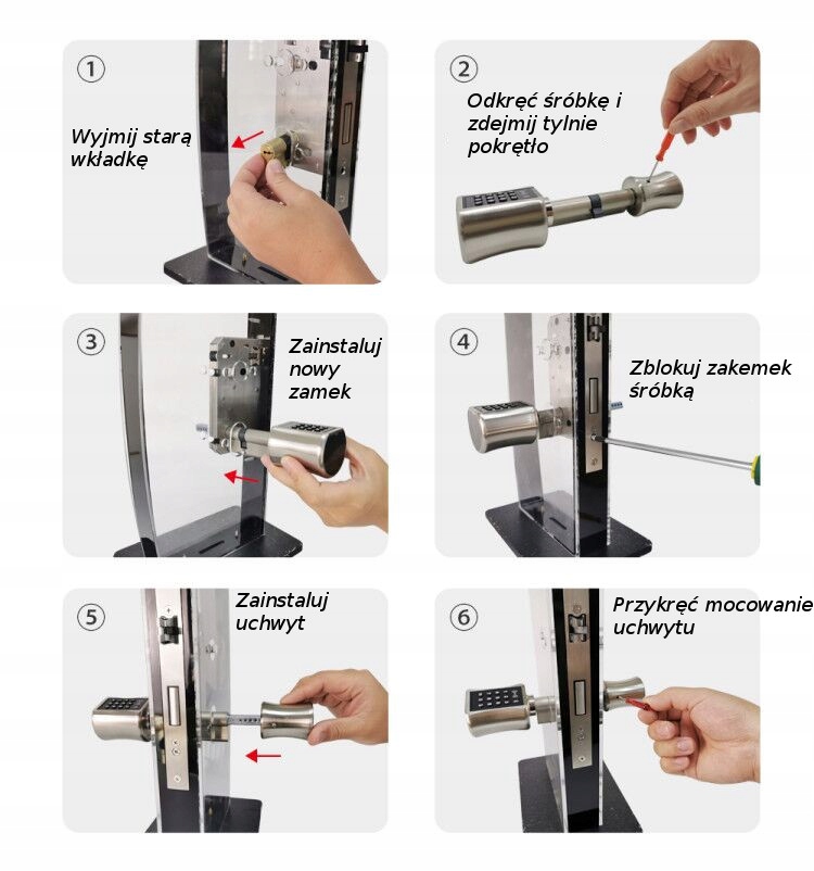 ELEKTRONICZNA WKŁADKA DO DRZWI NA KOD, KARTĘ Marka inna