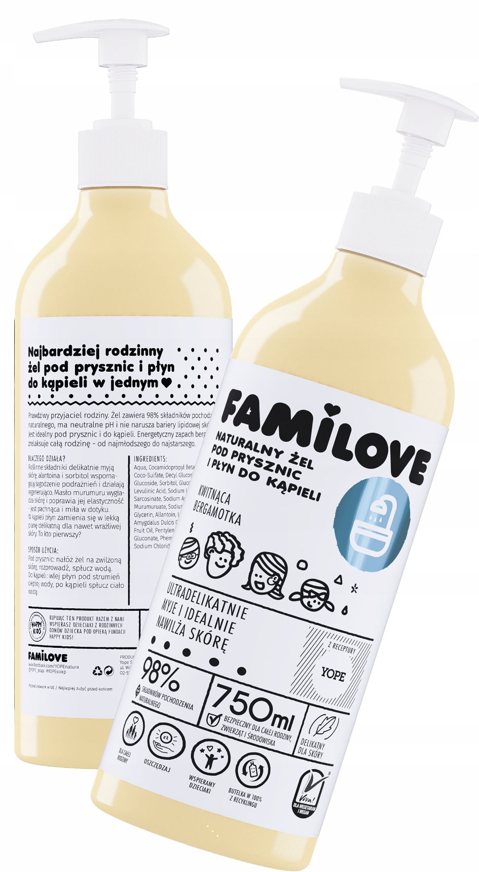 YOPE FAMILOVE ŻEL P/PRYSZNIC i PŁYN DO KĄPIELI BERGAMO Marka YOPE