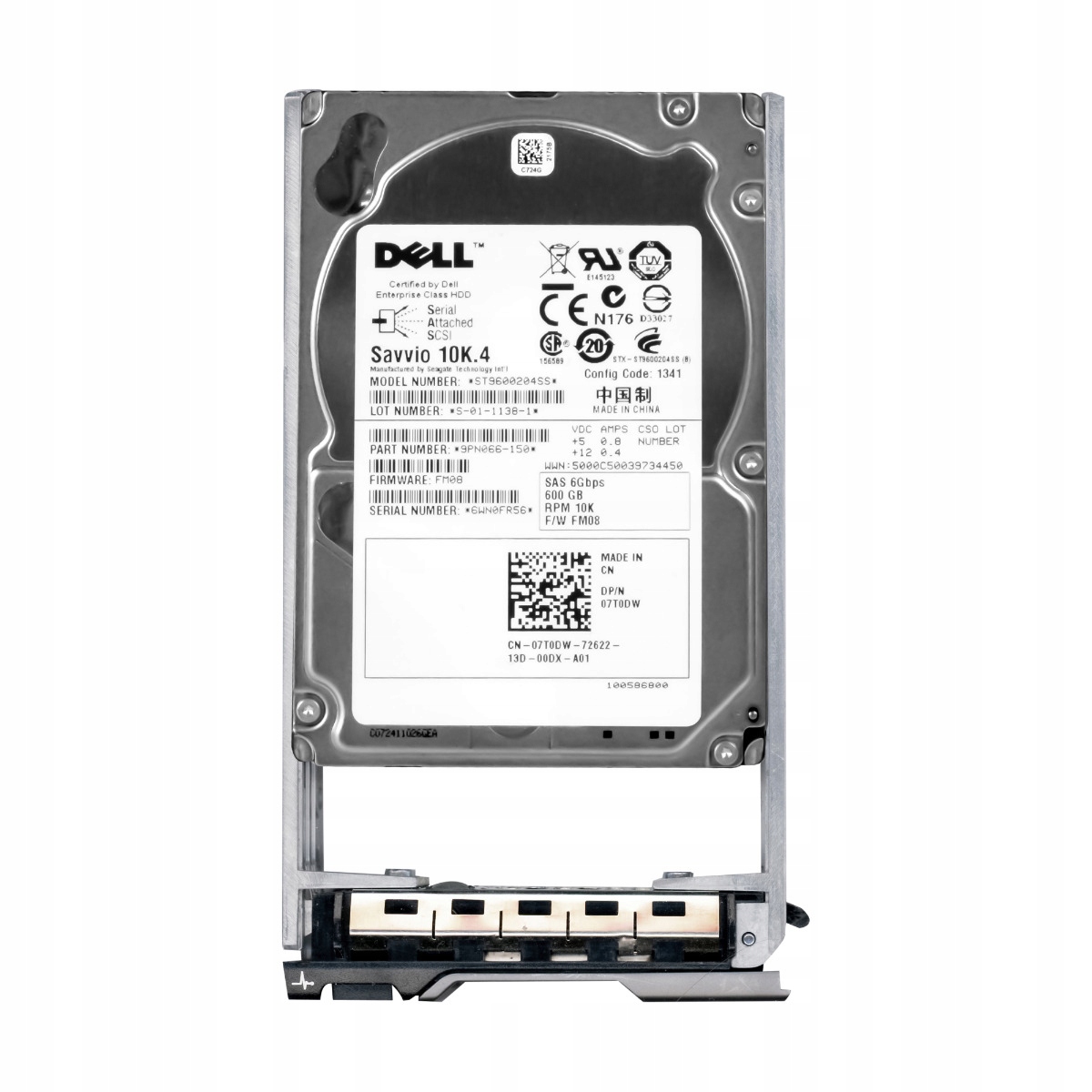Dell 07T0DW 600GB 10K 64MB SAS-2 2.5'' ST9600204SS