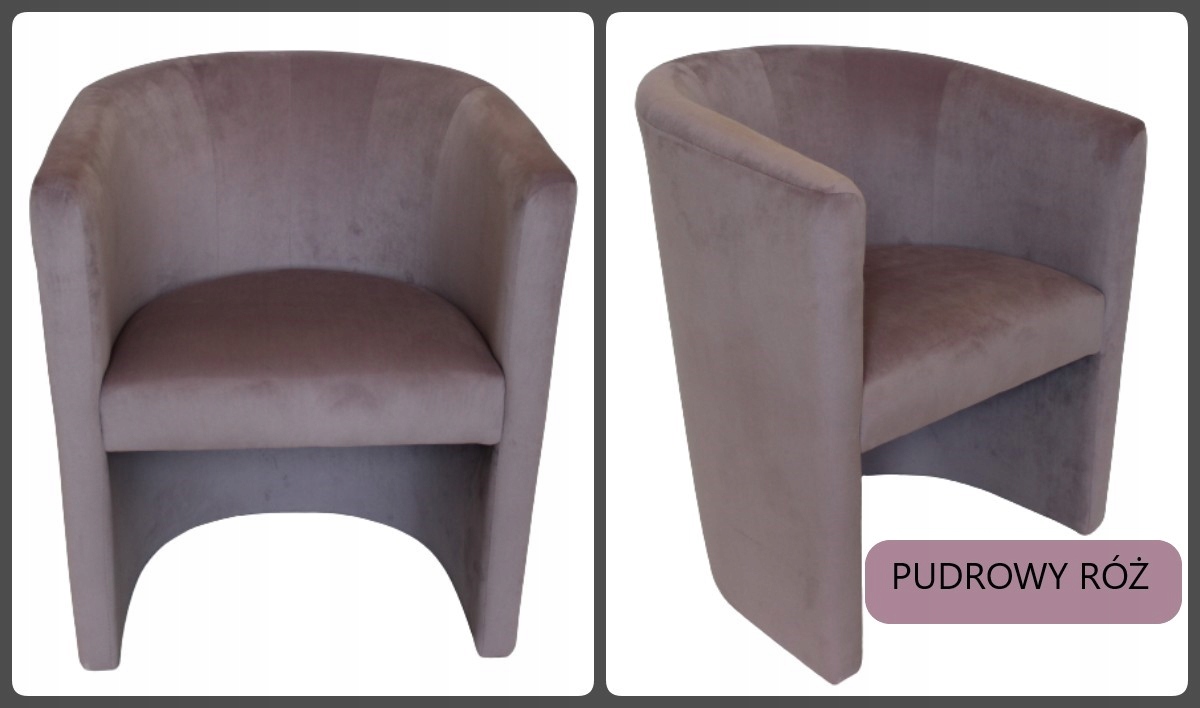 Fotel Klubowy Tomi - Plusz czarny Kolekcja plusz tomi