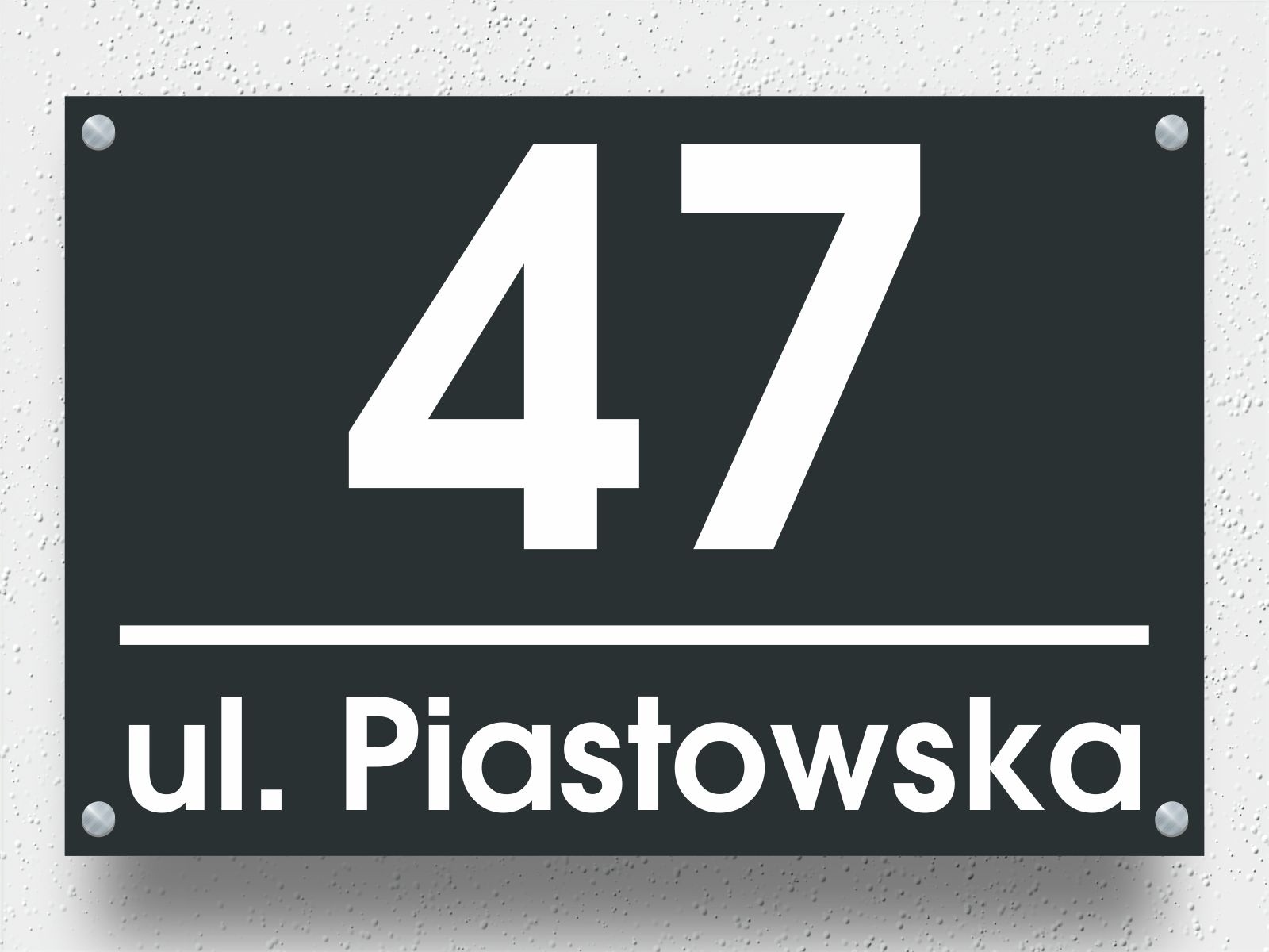 Tablica z Numerem Domu - Personalizowana i Odporna na Warunki Atmosferyczne Kod producenta antracyt 20x15