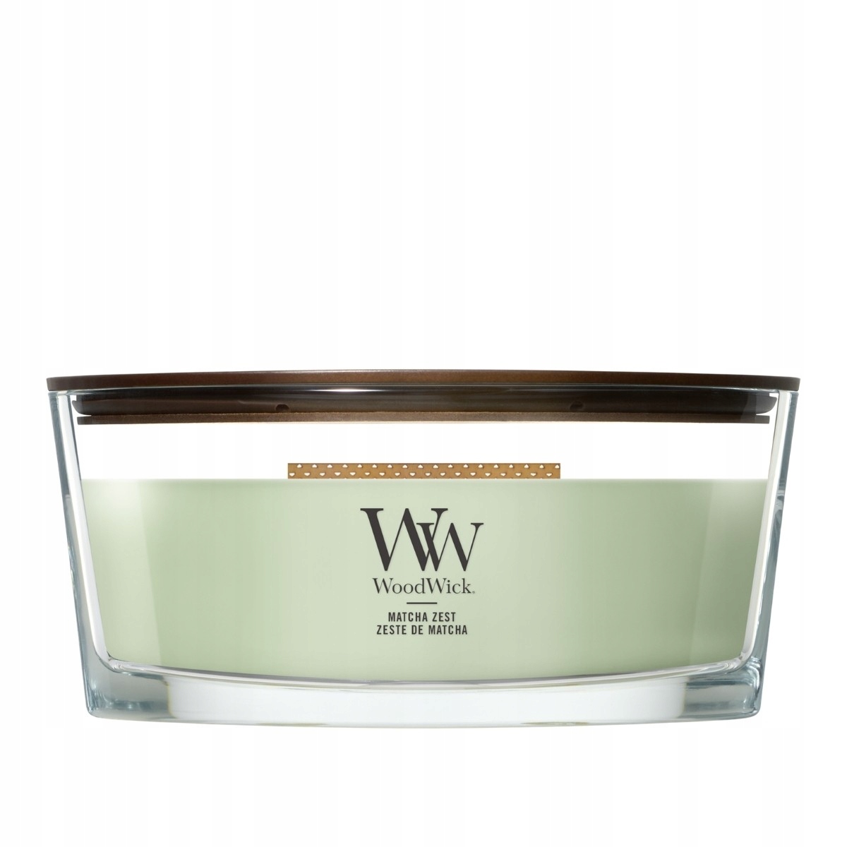 WoodWick Matcha Sada svíčka elipsa 453 g dřevěný knot