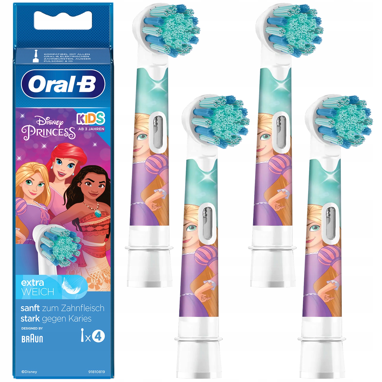 

4x Końcówki Oral-b Kids Księżniczki Dla Dzieci