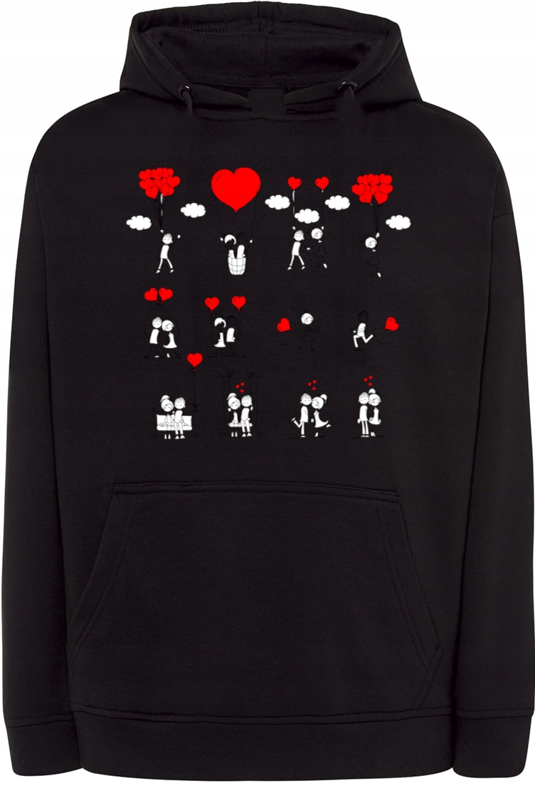 Valentýnská Mikina s potiskem Love Story r.XS