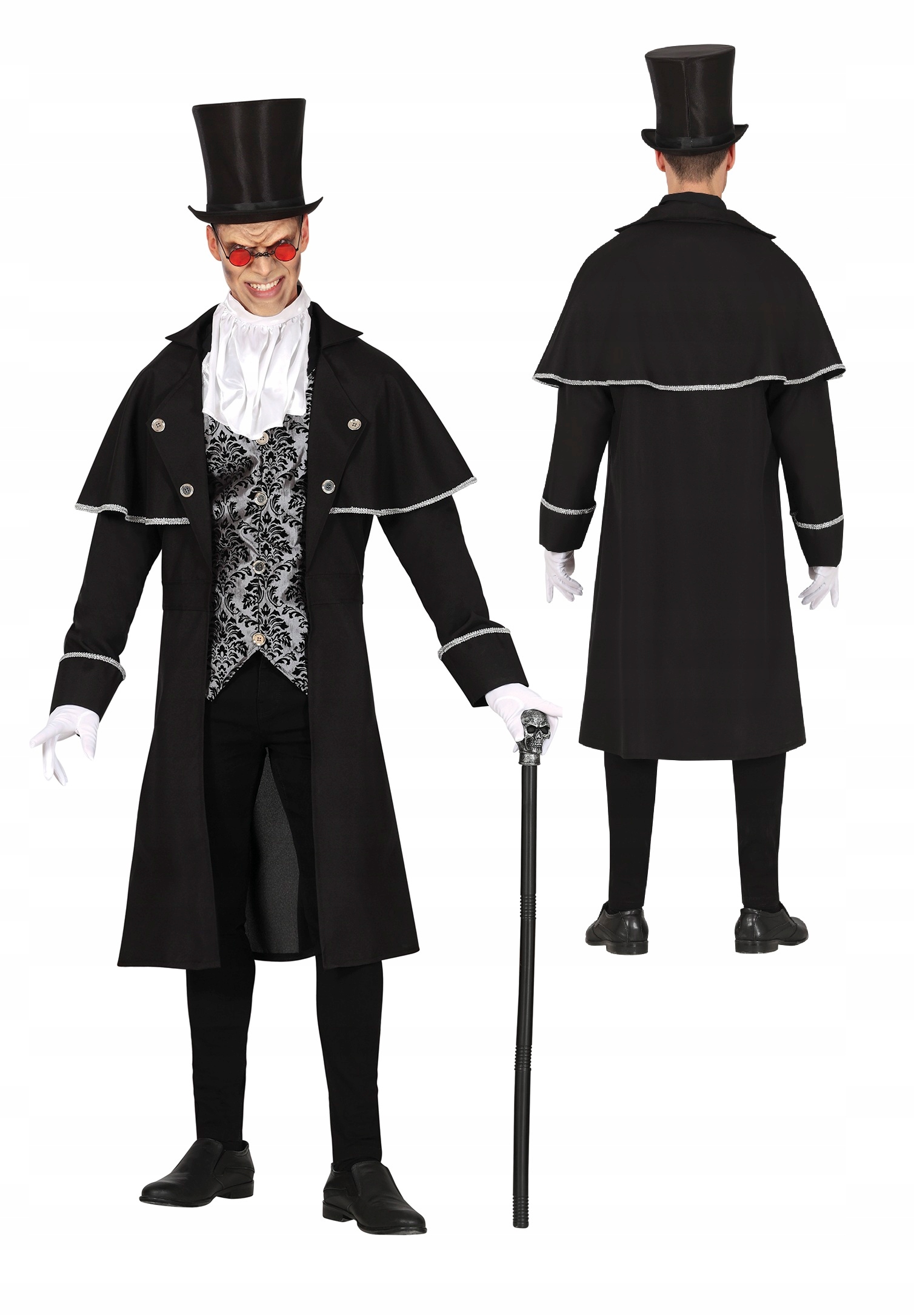Kostým Hrabě Upír Dracula Upíra Gotický kostým na Halloween vel M