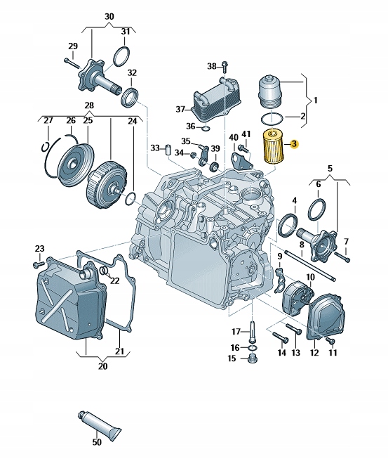 ФИЛЬТР МАСЛА DO КОРОБКИ ПЕРЕДАЧ SEAT VW SKODA AUDI фото 2