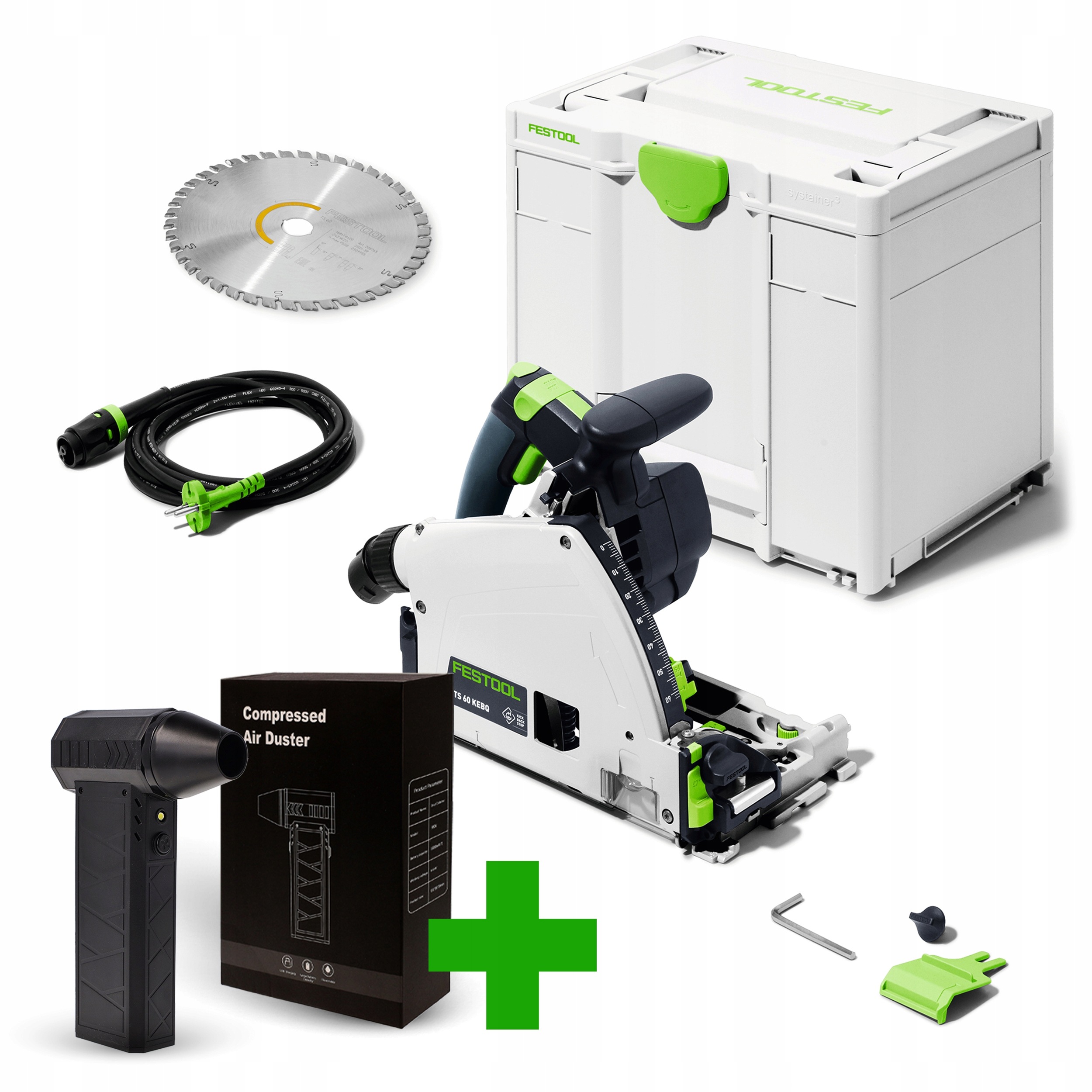 Zahloubení Festool Ts 60 KEBQ-Plus Bezdrátový foukač Turbo