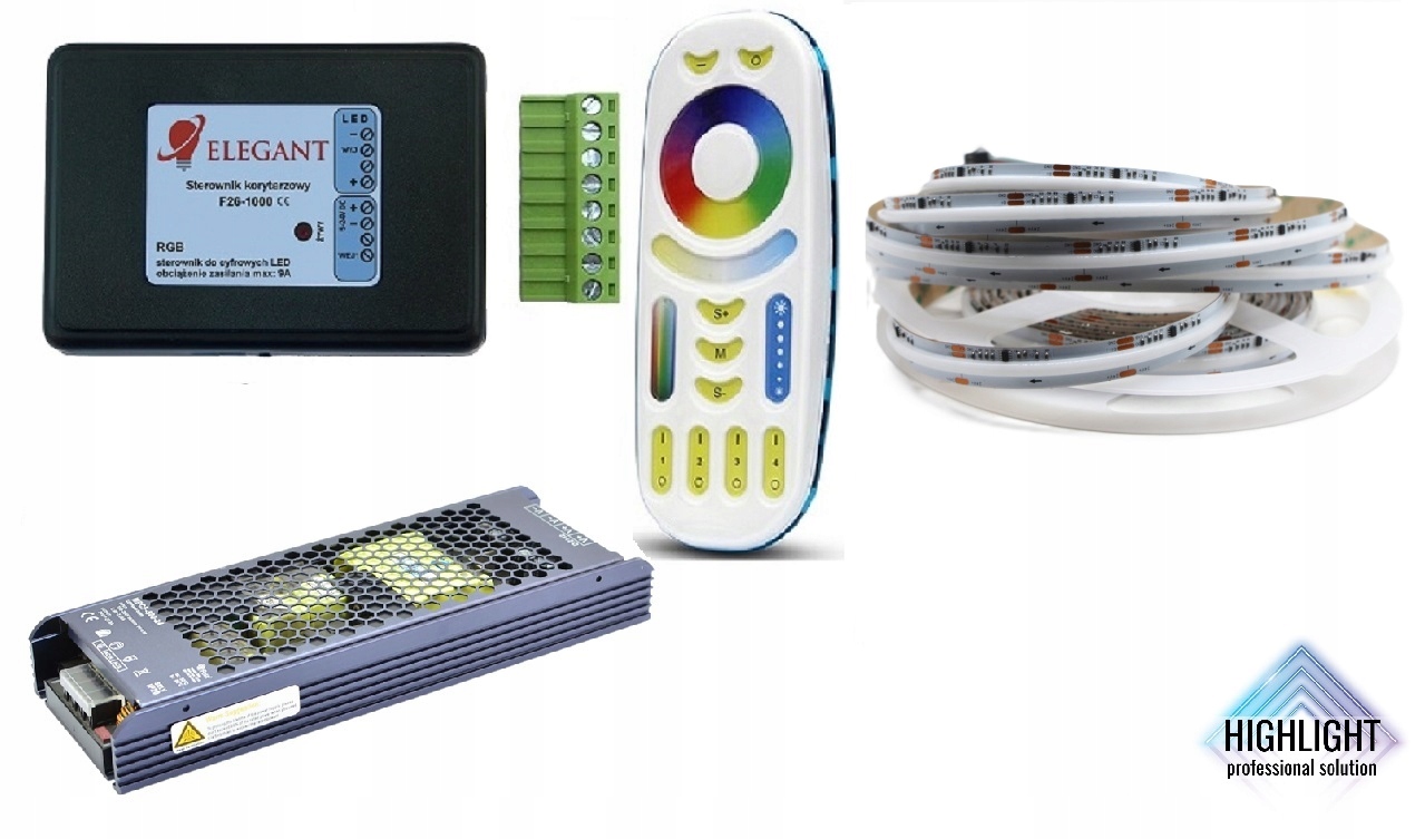 30m Oświetlenie korytarza Led Cob WS2811 Rgb F26 24V zwiń/rozwiń światło