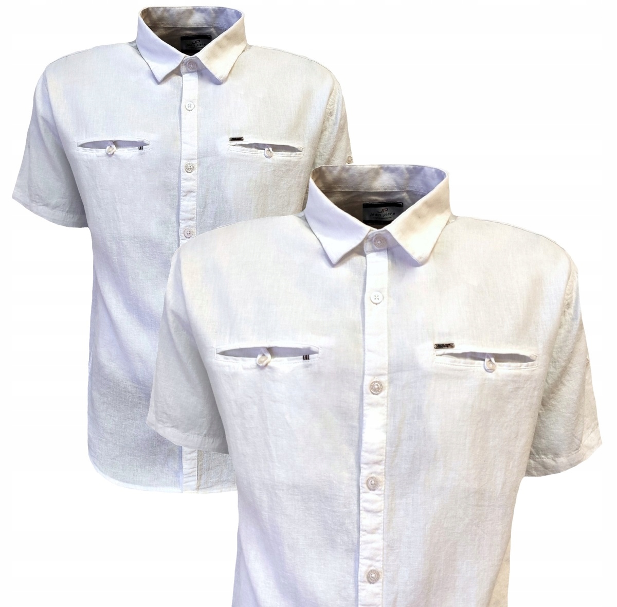 Pánská bavlna košile na léto Jean Piere White L