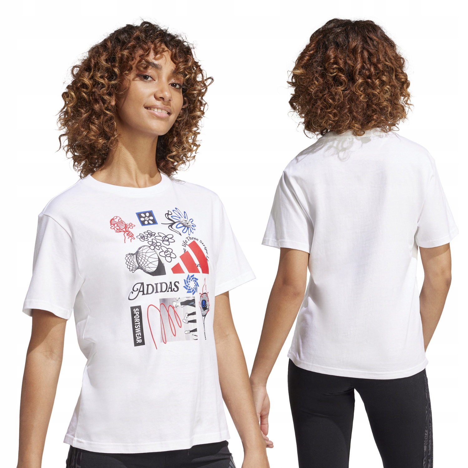 Dámská Bavlněná Tričko Adidas Codes Photoreal Graphic Krátký Rukáv vel. XL