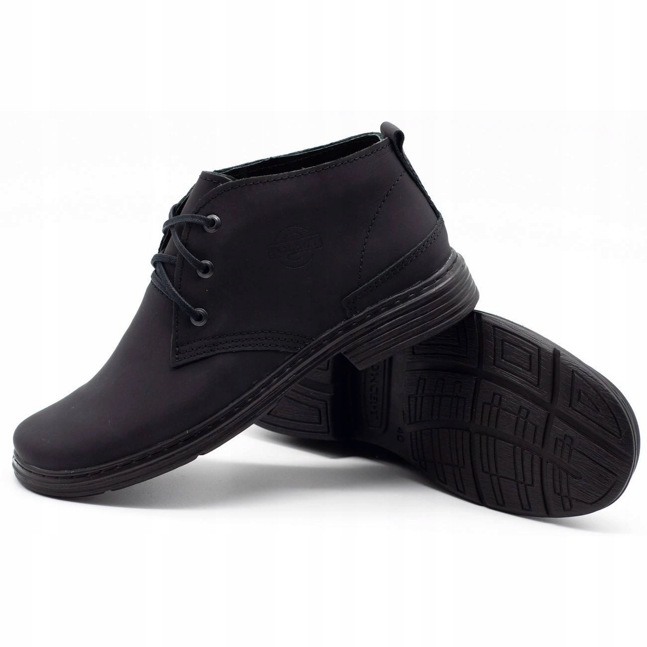 Buty męskie skórzane trzewiki klasyczne ocieplane 191F czarne 42 Kod producenta BUTY 191F CZ 42 -