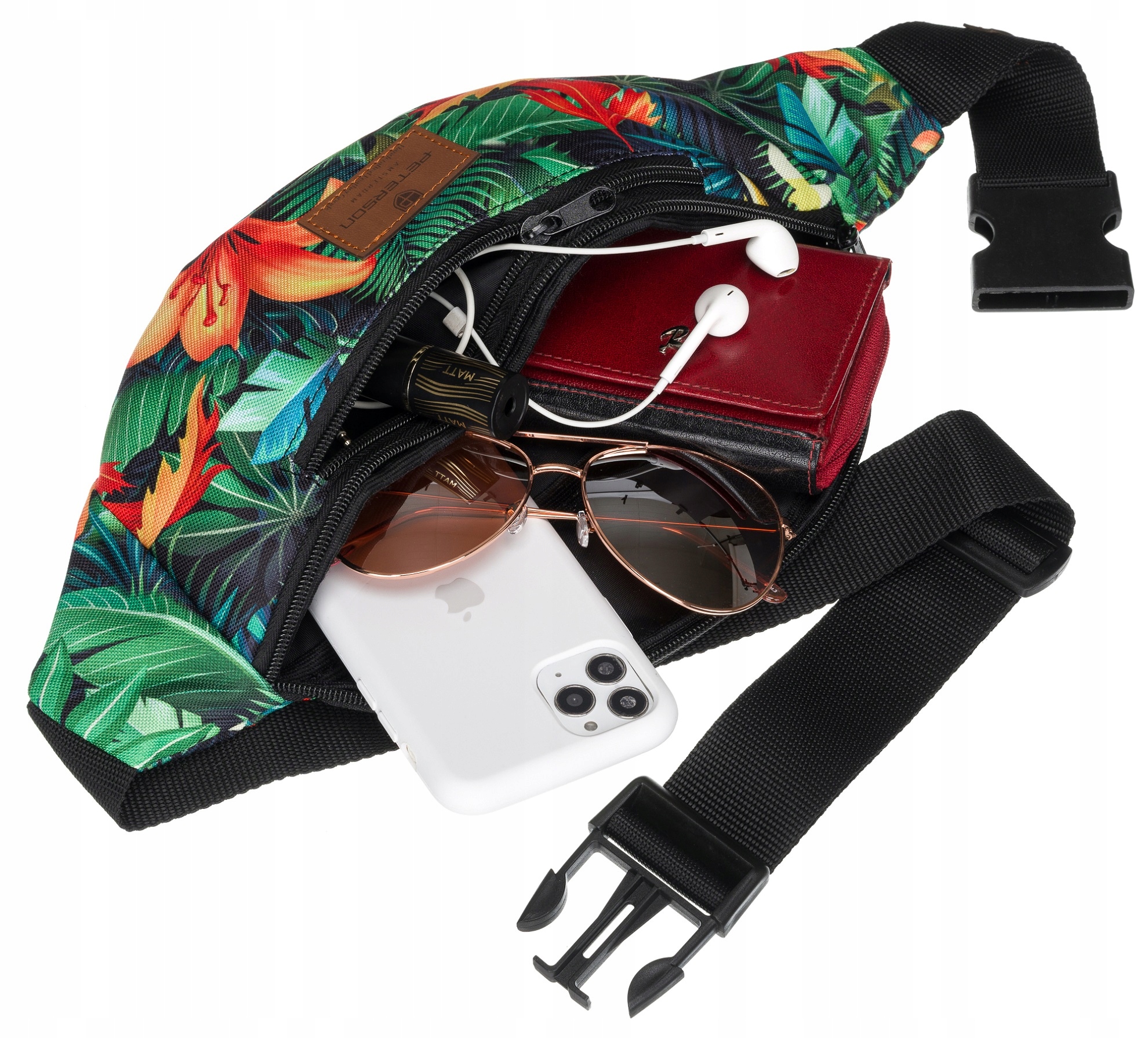 PETERSON pojemna nerka na biodra botaniczny wzór Typ nerka