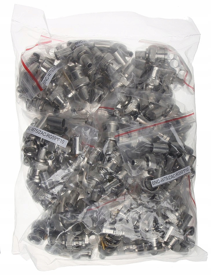 WTYK ZACISKANY BNC-W75/ZAC-RG59*P100 Złącza wtyk BNC