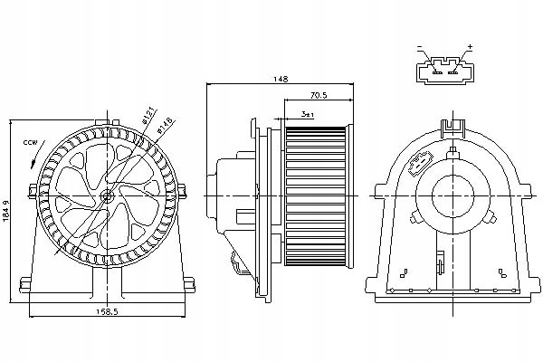 Nissens Ventilátor Dmychadla Audi A3 1.6 (8L1)