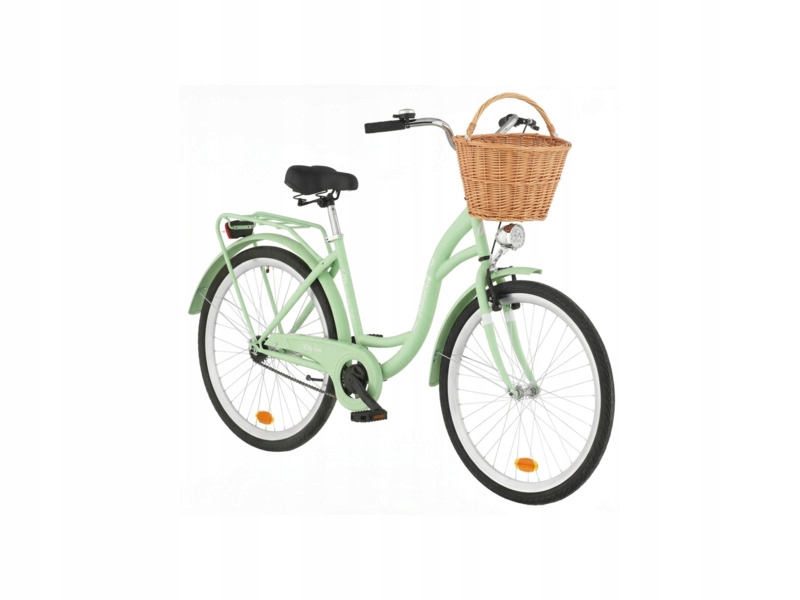 Rower miejski Indiana Moena S1B 26 cali damski Miętowy 2025 Koszyk
